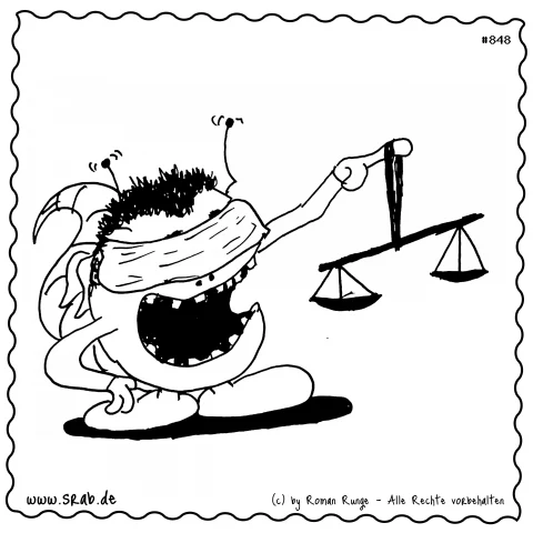 Srab #00848 - Die Justizia mit Alienlächeln