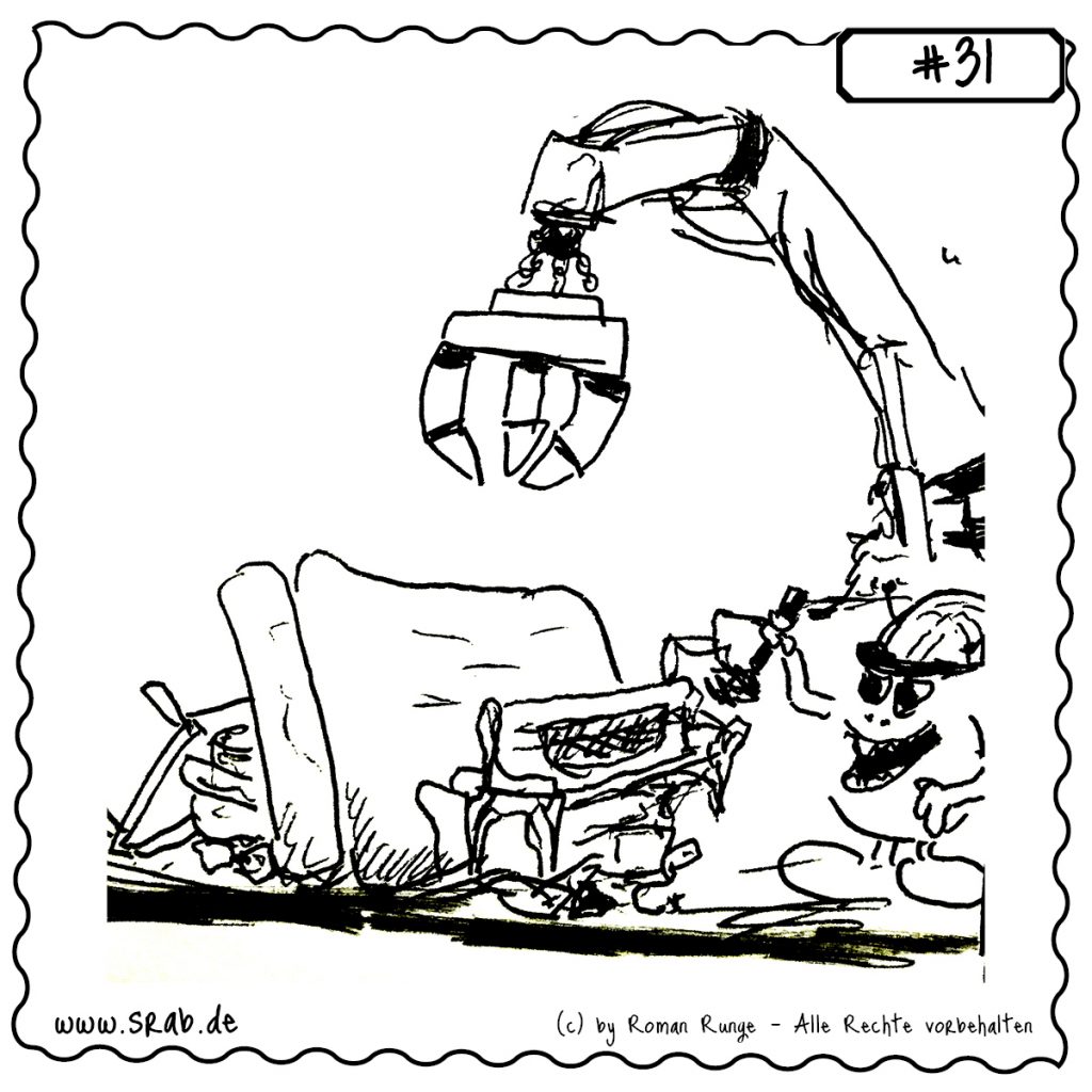 srab 00031 schrottgreifer sperrmuell berufseinsatz alien