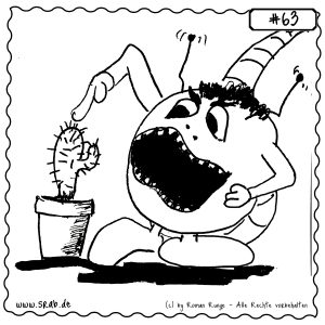 srab 00063 kaktus verletzt sich finger aua alien