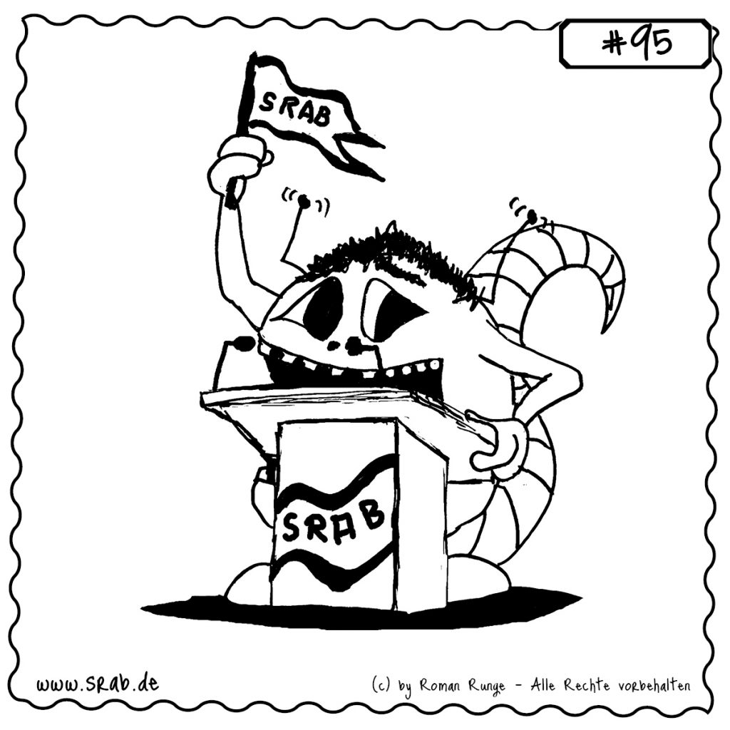 srab 00095 politik rede podium flagge wahlkampf srabpartei