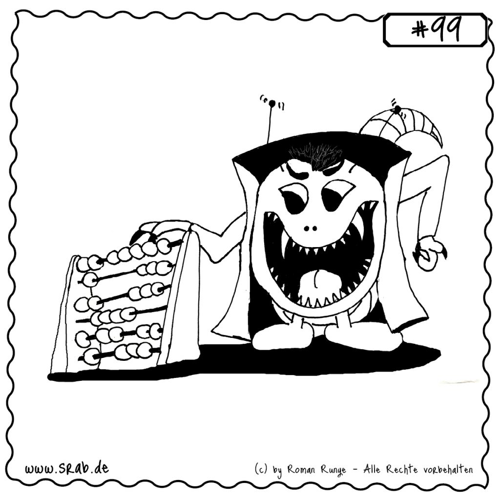 srab 00099 mathematik vampir abakus zahlenzaehler gruselig