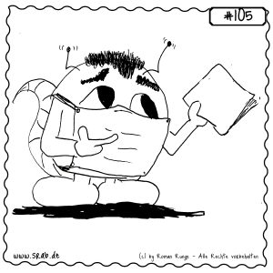 srab 00105 corona maske zettel lockdown mundschutz pandemie