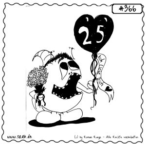 srab 00366 jubilaeum 25 jahre liebe blumen ballon