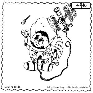 srab 00415 astronaut weltraum schweben iss verloren