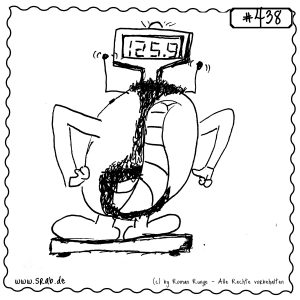 srab 00438 auf waage mit digitalkopf und gewicht