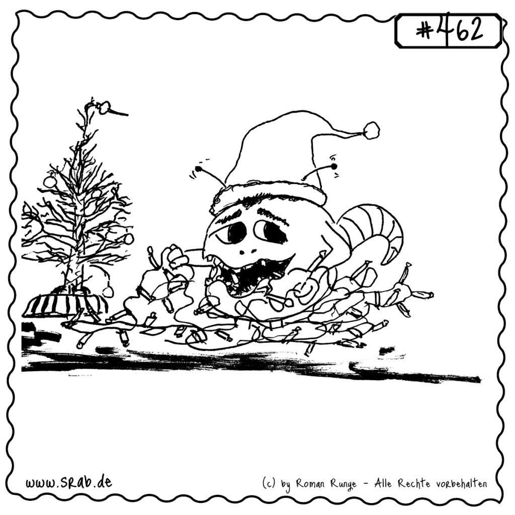srab 00462 weihnachten lichterkette verheddert alien