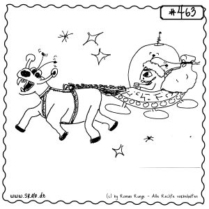 srab 00463 weihnachten ufo rentier schlitten santa