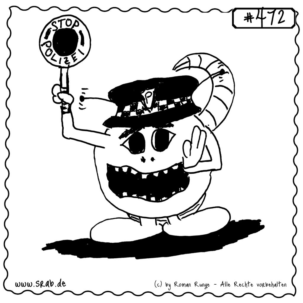 srab 00472 polizei verkehr kelle muetze beruf alien