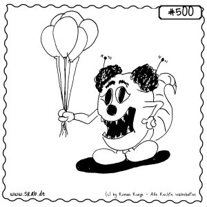 srab 00500 clown mit luftballons