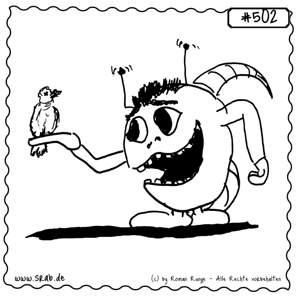 srab 00502 vogel hand tier niedlich natur