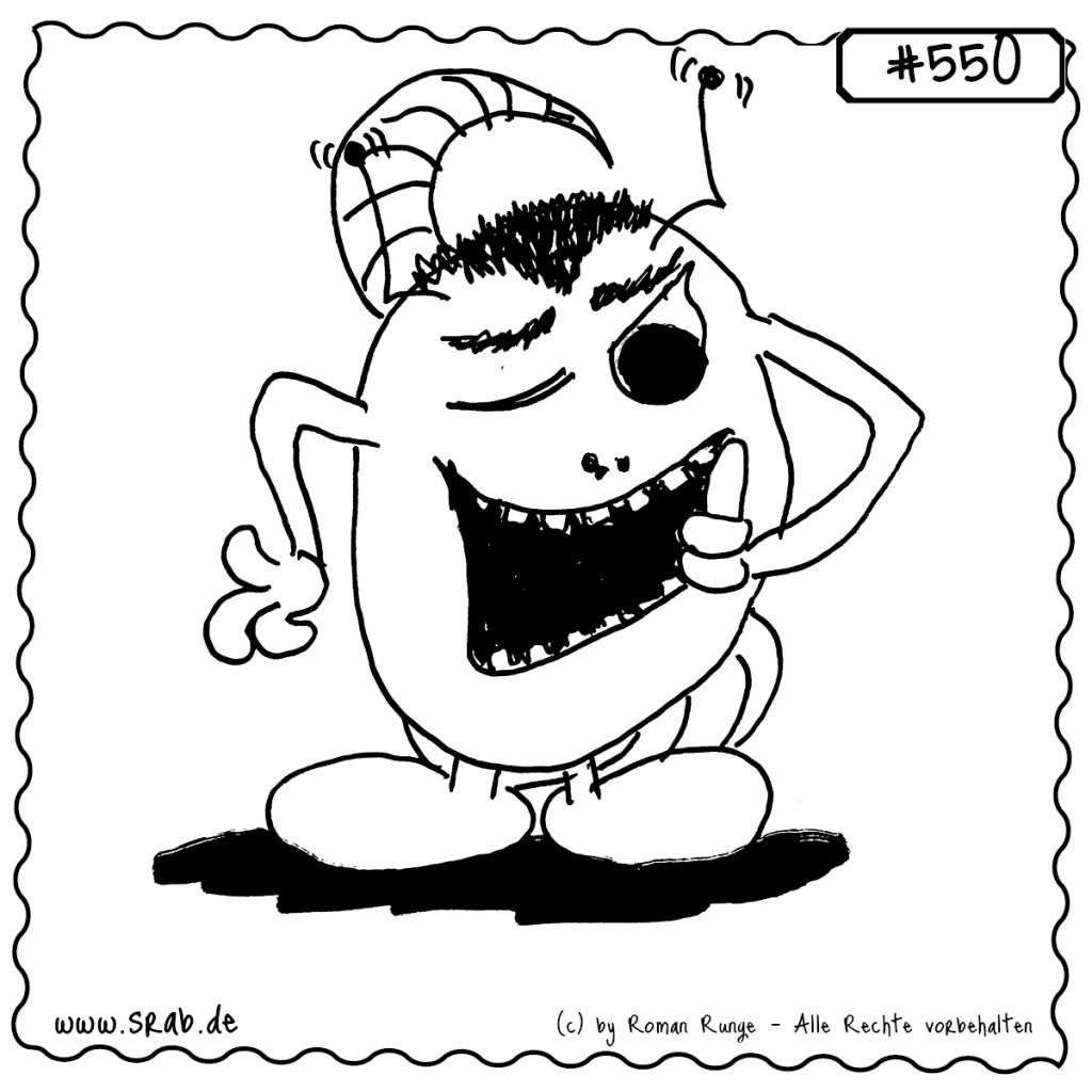 srab 00550 zwinkert und daumen hoch cool und frech