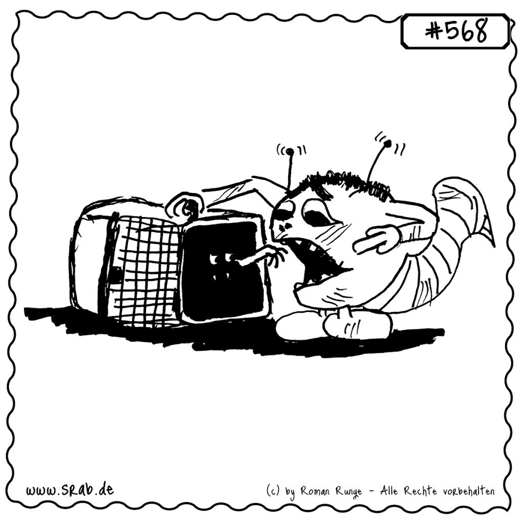 srab 00568 katzenangriff aus der transportbox