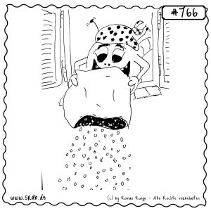 srab 00766 frau holle kissen schnee kopftuch fenster