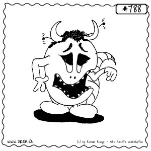 srab 00788 teufel hoerner boese unsicher monster